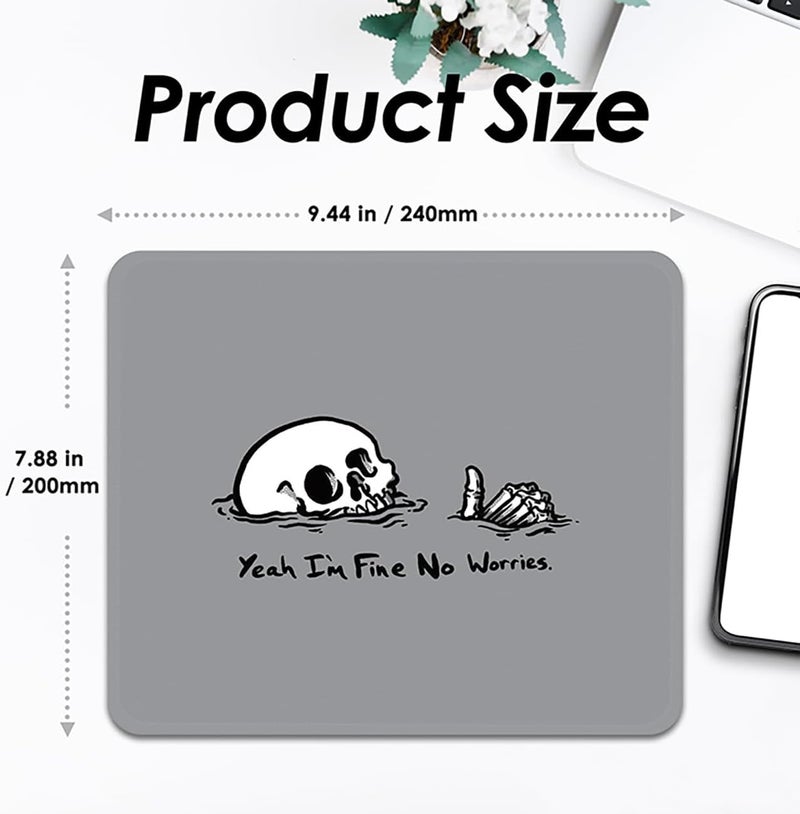 FROGIGO Square Mouse Pad with Stitched Edge, Premium Mousepad Washable Cloth. Computer Mouse Pad with Non-Slip Rubber Base, Mouse Pads for Computers Laptop Mouse 9.25x7.75x0.12 inch-Fine - Image 3